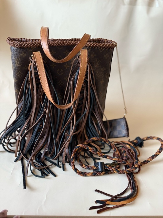 Louis Vuitton Handbags - Vintage Boho LV Fringed Leather Bucket Bag